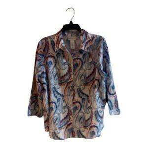 Alfred Dunner Multicolor Patterned Blouse